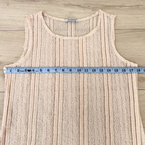 Anarkh Lace Sleeveless Top in 'Vintage Ivory' Size Medium Made in USA / Coquette - Picture 10 of 14